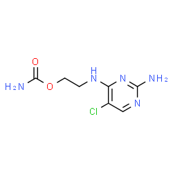 ChemSpider 2D Image | 2-[(2-Amino-5-chloro-4-pyrimidinyl)amino]ethyl carbamate | C7H10ClN5O2