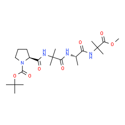 ChemSpider 2D Image | Methyl 1-{[(2-methyl-2-propanyl)oxy]carbonyl}-L-prolyl-2-methylalanyl-L-alanyl-2-methylalaninate | C22H38N4O7