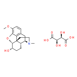 ChemSpider 2D Image | dihydrocodeine L-(+)-Tartaric acid salt | C22H29NO9