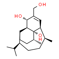 ChemSpider 2D Image | (1S,2R,5S,6S,9S,10R,13S,14S)-12-(Hydroxymethyl)-6-isopropyl-2,9-dimethyltricyclo[8.4.0.0~5,14~]tetradec-11-ene-1,13-diol | C20H34O3