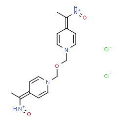 ChemSpider 2D Image | [Oxybis(methylene-1-pyridinyl-4-ylidene-1-ethyl-1-ylidene)]bis(oxoammonium) dichloride | C16H20Cl2N4O3