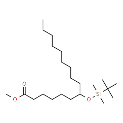 ChemSpider 2D Image | Methyl 7-{[dimethyl(2-methyl-2-propanyl)silyl]oxy}hexadecanoate | C23H48O3Si