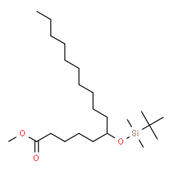 ChemSpider 2D Image | Methyl 6-{[dimethyl(2-methyl-2-propanyl)silyl]oxy}hexadecanoate | C23H48O3Si