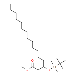 ChemSpider 2D Image | Methyl 3-{[dimethyl(2-methyl-2-propanyl)silyl]oxy}hexadecanoate | C23H48O3Si