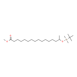 ChemSpider 2D Image | Methyl 15-{[dimethyl(2-methyl-2-propanyl)silyl]oxy}hexadecanoate | C23H48O3Si