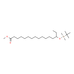 ChemSpider 2D Image | Methyl 14-{[dimethyl(2-methyl-2-propanyl)silyl]oxy}hexadecanoate | C23H48O3Si