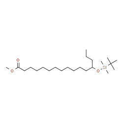 ChemSpider 2D Image | Methyl 13-{[dimethyl(2-methyl-2-propanyl)silyl]oxy}hexadecanoate | C23H48O3Si