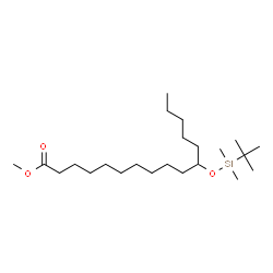ChemSpider 2D Image | Methyl 11-{[dimethyl(2-methyl-2-propanyl)silyl]oxy}hexadecanoate | C23H48O3Si