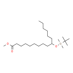ChemSpider 2D Image | Methyl 10-{[dimethyl(2-methyl-2-propanyl)silyl]oxy}hexadecanoate | C23H48O3Si