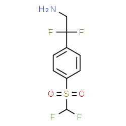 ChemSpider 2D Image | 2-{4-[(Difluoromethyl)sulfonyl]phenyl}-2,2-difluoroethanamine | C9H9F4NO2S