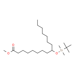 ChemSpider 2D Image | Methyl 9-{[dimethyl(2-methyl-2-propanyl)silyl]oxy}hexadecanoate | C23H48O3Si