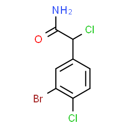 ChemSpider 2D Image | 2-(3-Bromo-4-chlorophenyl)-2-chloroacetamide | C8H6BrCl2NO