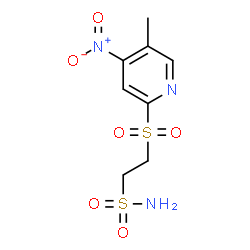 ChemSpider 2D Image | 2-[(5-Methyl-4-nitro-2-pyridinyl)sulfonyl]ethanesulfonamide | C8H11N3O6S2