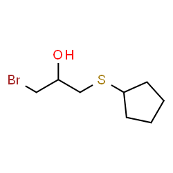 ChemSpider 2D Image | 1-Bromo-3-(cyclopentylsulfanyl)-2-propanol | C8H15BrOS