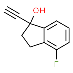 ChemSpider 2D Image | 1-Ethynyl-4-fluoro-1-indanol | C11H9FO