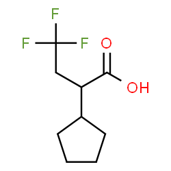 ChemSpider 2D Image | 2-Cyclopentyl-4,4,4-trifluorobutanoic acid | C9H13F3O2