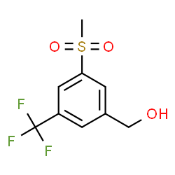 ChemSpider 2D Image | [3-(Methylsulfonyl)-5-(trifluoromethyl)phenyl]methanol | C9H9F3O3S