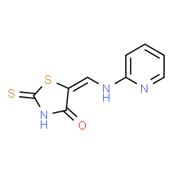 ChemSpider 2D Image | (5E)-5-[(2-Pyridinylamino)methylene]-2-thioxo-1,3-thiazolidin-4-one | C9H7N3OS2