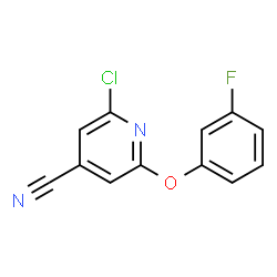 ChemSpider 2D Image | 2-Chloro-6-(3-fluorophenoxy)isonicotinonitrile | C12H6ClFN2O