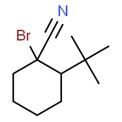 ChemSpider 2D Image | 1-Bromo-2-(2-methyl-2-propanyl)cyclohexanecarbonitrile | C11H18BrN