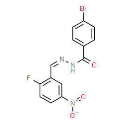 ChemSpider 2D Image | 4-Bromo-N'-[(Z)-(2-fluoro-5-nitrophenyl)methylene]benzohydrazide | C14H9BrFN3O3
