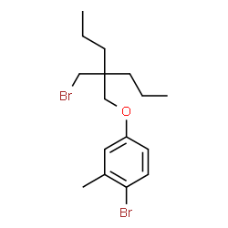 ChemSpider 2D Image | 1-Bromo-4-{[2-(bromomethyl)-2-propylpentyl]oxy}-2-methylbenzene | C16H24Br2O