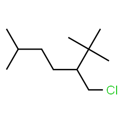 ChemSpider 2D Image | 3-(Chloromethyl)-2,2,6-trimethylheptane | C11H23Cl