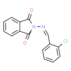 ChemSpider 2D Image | 2-[(Z)-(2-Chlorobenzylidene)amino]-1H-isoindole-1,3(2H)-dione | C15H9ClN2O2