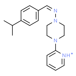 ChemSpider 2D Image | 2-{4-[(Z)-(4-Isopropylbenzylidene)amino]-1-piperazinyl}pyridinium | C19H25N4
