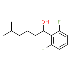ChemSpider 2D Image | 1-(2,6-Difluorophenyl)-5-methyl-1-hexanol | C13H18F2O