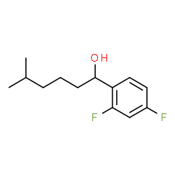 ChemSpider 2D Image | 1-(2,4-Difluorophenyl)-5-methyl-1-hexanol | C13H18F2O