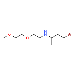 ChemSpider 2D Image | 4-Bromo-N-[2-(2-methoxyethoxy)ethyl]-2-butanamine | C9H20BrNO2