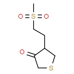 ChemSpider 2D Image | 4-[2-(Methylsulfonyl)ethyl]dihydro-3(2H)-thiophenone | C7H12O3S2