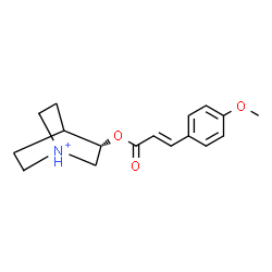 ChemSpider 2D Image | (3S)-3-{[(2E)-3-(4-Methoxyphenyl)-2-propenoyl]oxy}-1-azoniabicyclo[2.2.2]octane | C17H22NO3
