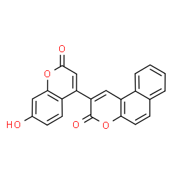 ChemSpider 2D Image | 2-(7-Hydroxy-2-oxo-2H-chromen-4-yl)-3H-benzo[f]chromen-3-one | C22H12O5