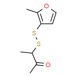 ChemSpider 2D Image | 2-Butanone, 3-(2-methyl-3-furyldithio) | C9H12O2S2