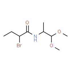 ChemSpider 2D Image | 2-Bromo-N-(1,1-dimethoxy-2-propanyl)butanamide | C9H18BrNO3