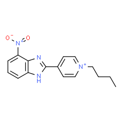 ChemSpider 2D Image | 1-Butyl-4-(4-nitro-1H-benzimidazol-2-yl)pyridinium | C16H17N4O2