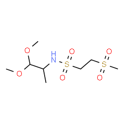ChemSpider 2D Image | N-(1,1-Dimethoxy-2-propanyl)-2-(methylsulfonyl)ethanesulfonamide | C8H19NO6S2