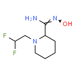 ChemSpider 2D Image | 1-(2,2-Difluoroethyl)-N'-hydroxy-2-piperidinecarboximidamide | C8H15F2N3O