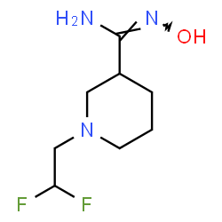 ChemSpider 2D Image | 1-(2,2-Difluoroethyl)-N'-hydroxy-3-piperidinecarboximidamide | C8H15F2N3O