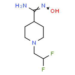 ChemSpider 2D Image | 1-(2,2-Difluoroethyl)-N'-hydroxy-4-piperidinecarboximidamide | C8H15F2N3O