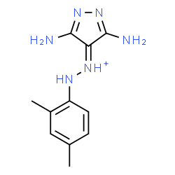 ChemSpider 2D Image | 1-(3,5-Diamino-4H-pyrazol-4-ylidene)-2-(2,4-dimethylphenyl)hydrazinium | C11H15N6