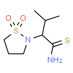 ChemSpider 2D Image | 2-(1,1-Dioxido-1,2-thiazolidin-2-yl)-3-methylbutanethioamide | C8H16N2O2S2