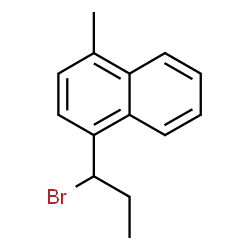 ChemSpider 2D Image | 1-(1-Bromopropyl)-4-methylnaphthalene | C14H15Br