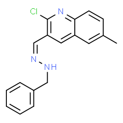 ChemSpider 2D Image | 3-[(Z)-(Benzylhydrazono)methyl]-2-chloro-6-methylquinoline | C18H16ClN3
