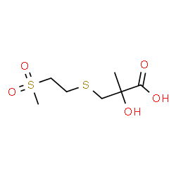 ChemSpider 2D Image | 2-Hydroxy-2-methyl-3-{[2-(methylsulfonyl)ethyl]sulfanyl}propanoic acid | C7H14O5S2
