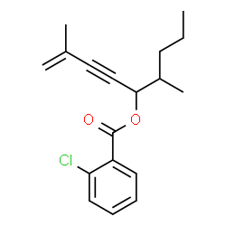 ChemSpider 2D Image | 2,6-Dimethyl-1-nonen-3-yn-5-yl 2-chlorobenzoate | C18H21ClO2