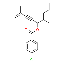 ChemSpider 2D Image | 2,6-Dimethyl-1-nonen-3-yn-5-yl 4-chlorobenzoate | C18H21ClO2
