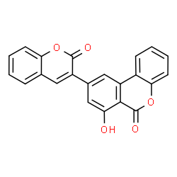 ChemSpider 2D Image | 7-Hydroxy-9-(2-oxo-2H-chromen-3-yl)-6H-benzo[c]chromen-6-one | C22H12O5
